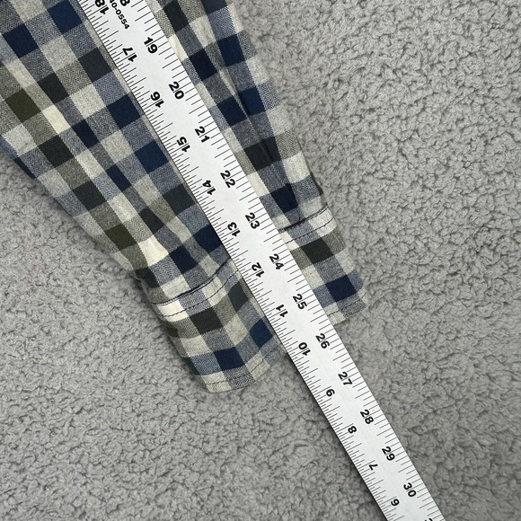Boden Mens Button Down Gingham Check Plaid Shirt Size M Gray Blue Preppy - Picture 8 of 9